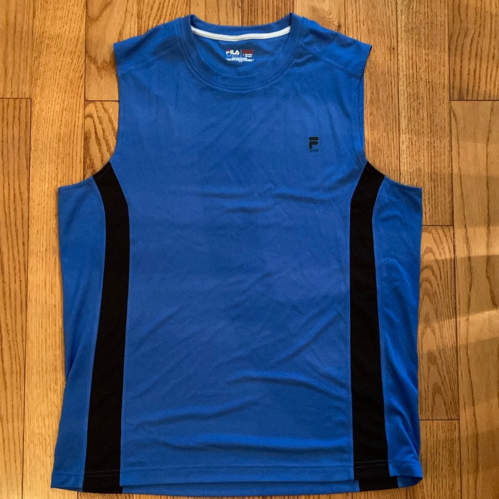 Men’s Fila sport royal blue/black athletic shirt